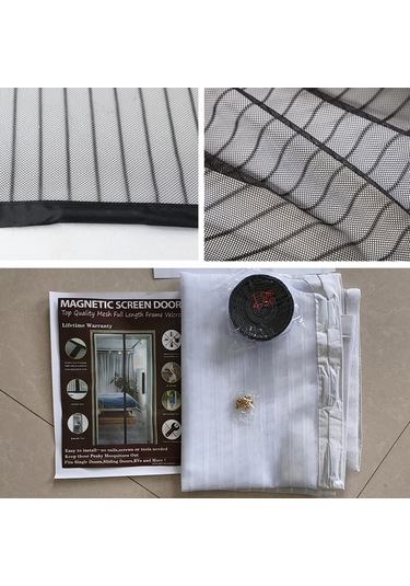 Vkemall Siyah Poliester Manyetik Moskit Önyüzü 90x210 Cm - Otomatik Kapama, Güçlü Manyetik, Tam Çerçeve Bantlı, Çocuk Ve Evcil Hayvan Dostu, Toz Ve Sinirli Hayvanlardan Koruma Perde Siyah