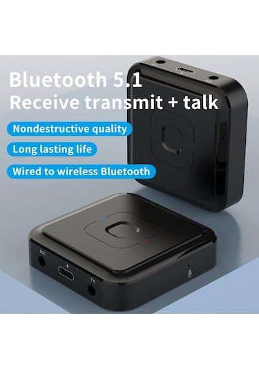 Cbtx Bt-22 Bluetooth 5.1 Ses Alıcı Verici Mikrofon İle 3.5mm Aux Rca Jack Kablosuz Stereo Adaptör Araba