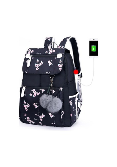 Createtech Usb Kelebek Peluş Çanta - Kızlar İçin Moda Dekorasyon Çok Renkli