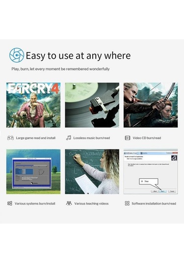 Sones Bt668 Okunabilir Tf / Sd Kart Usb Çok İşlevli Cd Disk Oynatıcı Harici Optik Sürücü Dvd Yazıcı