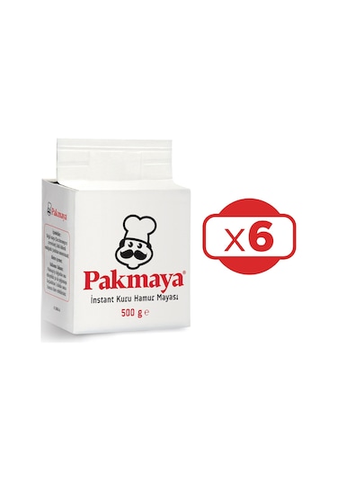 Pakmaya Instant Kuru Hamur Mayası 6 x 500 G