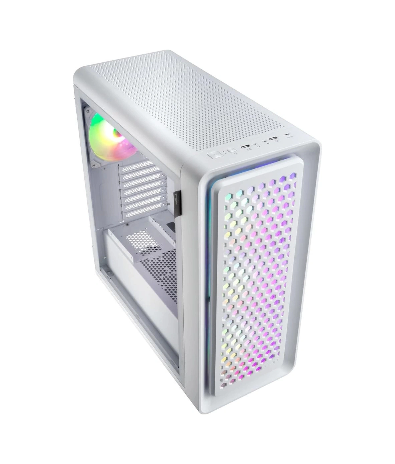 Fsp Cut593 Series Full Tower Computer Case Dual Tempered Glass Side Panel 140mm Argb Fan X4 Cut593p