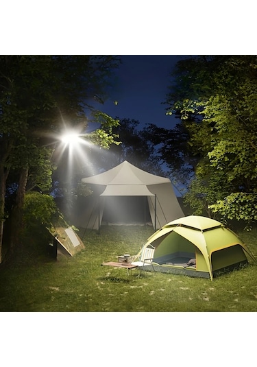 Cordial 7200mah Beyaz Şarj Edilebilir Lityum Pil Led Kamp Lambası Taşınabilir Acil Durum Çadır Lambası 2 Mod Sıcak Soğuk Beyaz 15w