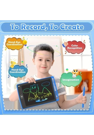 Trendooze Genel Kullanım Siyah Lcd Yazı Tableti Çocuk Çizim Yazı Eğitici Kız Erkek Hediye Oyun Tableti Siyah