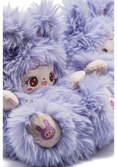 Lingo Kadın Hayvanlı Panduf Mor 36/41 Mor