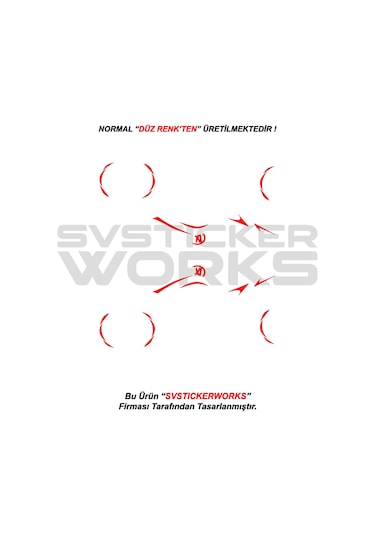 Mondial Drift L Sticker Set Paketi Jant li Kırmızı