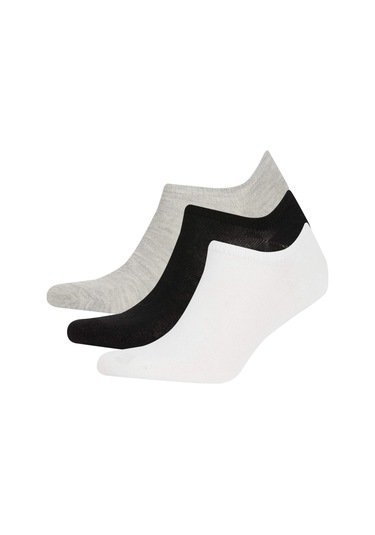 DeFacto Erkek Pamuklu 3'lü Sneaker Çorabı K4595AZNSKR1