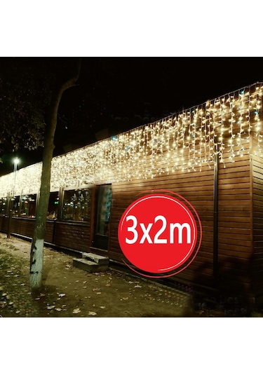 Sunlight 3x2m Sarkıt Perde Led Aydınlatma Tek Modlu Beyaz 220v