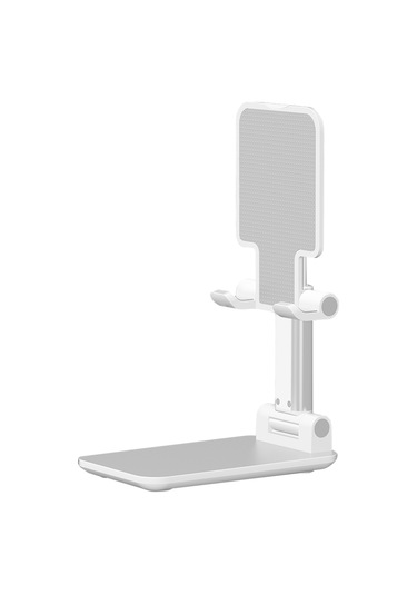 Singree Evrensel Katlanabilir Telefon Ve Tablet Standı - Ayarlanabilir Yükseklik, 12.5kg Taşıma Kapasiteli Beyaz