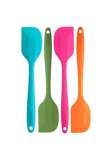 4lü Silikon Spatula Seti Yanmaz Yapışmaz Çizmez 27cm