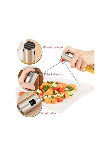 Çok Amaçlı Spreyli Sızdırmaz Cam Şişe Yağdanlık Limon Sirke Sos Püskürtücü Dağıtıcı Sprey Çok Renkli