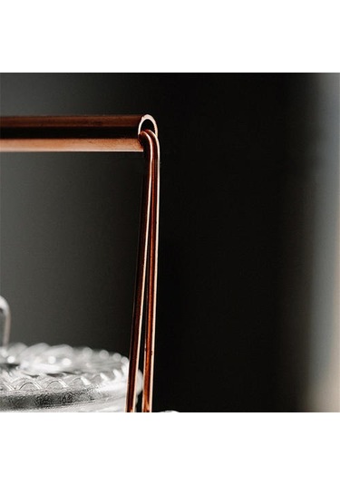 Yaratıcı Cam Demlik Tiliang Pot Cam Pot Çiçek Çay Fincanı Krizantem Yaprakları Bakır Kolu Isıya Dayanıklı Cam Çay Seti Çaydanlıklar Altın - Beyaz