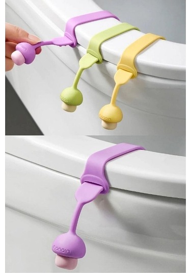 Mantar Tasarımlı Klozet Kaldırma Aparatı Klozet Kapağı Tutucu Hij Beyaz