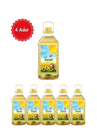 Yudum 5 Litre Pet Sıvı Yağ X 4 Adet Avantaj Seti
