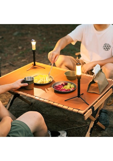 Hafif Alüminyum Alaşımlı Işık Tutucu Çıkarılabilir Lamba Standı Açık Hava Taşınabilir Lamba Tutucu Üçayaklı Çok Fonksiyonlu Lamba Kamera Rafı Kamp Aksesuarları Siyah