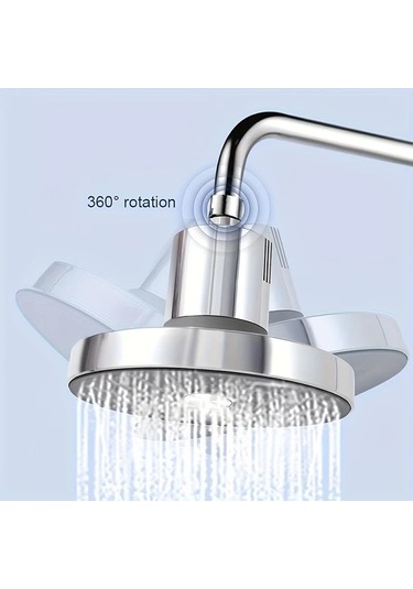 Fastbuy Challenger Simli 1 Adet Basınçlı Yuvarlak Filtreli Duş Başlığı, Su Tasarruflu Yağmur Banyo Aksesuarı Duvara Montaj