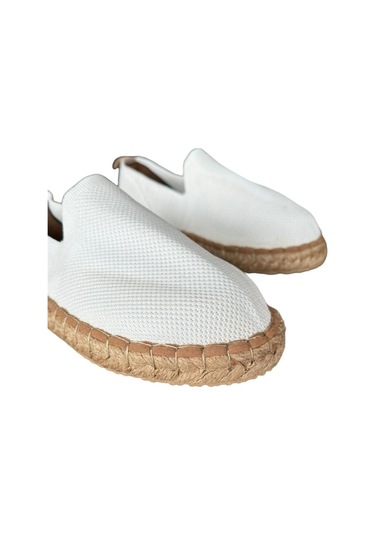 Unisex El Yapımı Triko Espadril Beyaz-beyaz Beyaz