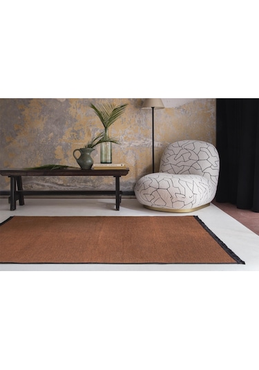 Jassrug Saçaklı Dokuma Kilim 120x180 Ginger