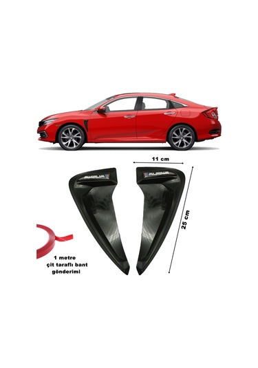 Point Alpina Çamurluk Venti Piano Black Esnek Üniversal 2 Adet N11.54211