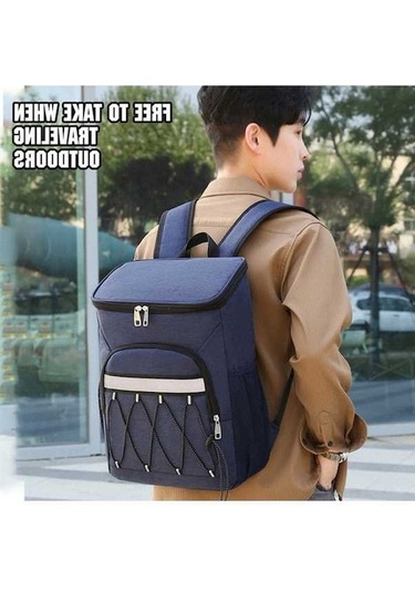 Dancemonkey Öğle Yemeği Sırt Çantası Kadınlar Erkek Siyah, Sızdırmaz Açık Çanta Soğutucu Siyah