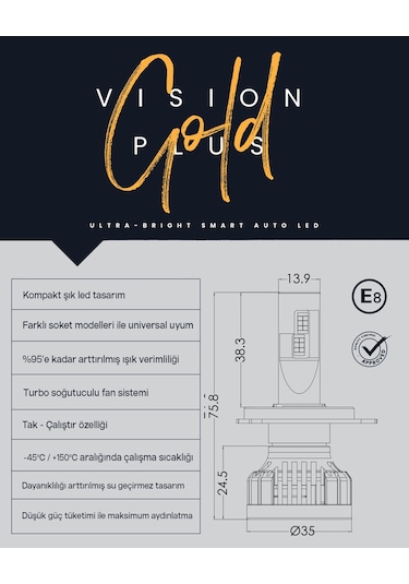 Toyota Corolla 2019-2022 Uyumlu Super Mini/Slim Csp Led Xenon