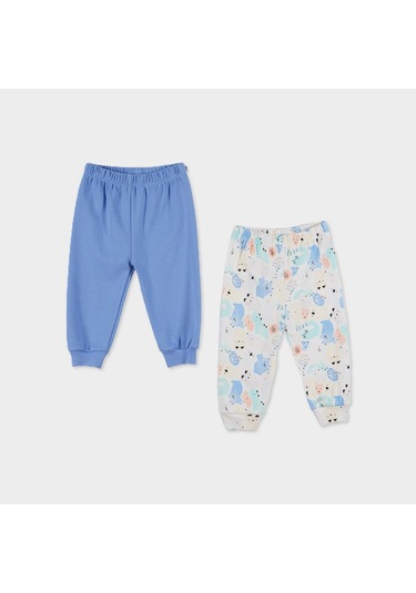 Çimpa Panolino 2'li Bebek Pantolonu 20732 Ekru-Mavi