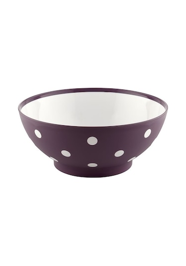Benekli Renkli Yuvarlak Salatalık Kase Tabak 3 Litre 25.5x25.5x11