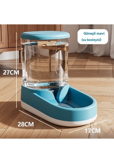 Pet Su Sebili Kedi Otomatik Çiftçi-mavi