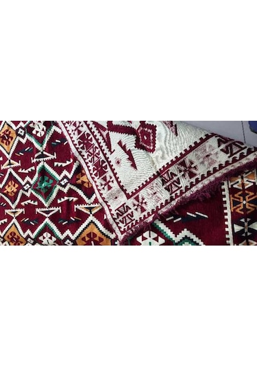 Coton Şark Köşesi Antep Anadolu Desenli Kilim Bordo 200 x 300 CM