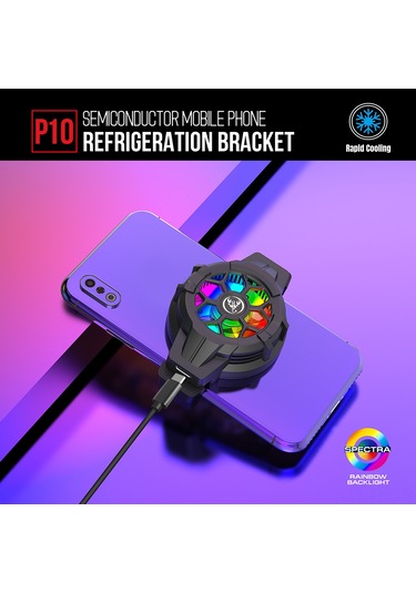 Folinda P10 Telefon Yarıiletken Soğutucu: Çift Yönlü Genişletilebilir, Hızlı Soğuma, Yüksek Performanslı Fan, Düşük Gürültü, 4-6.5 İnç Uyumlu Beyaz Beyaz