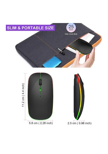 Sonex A2N RGB Kablosuz Bluetooth Lazer Mouse