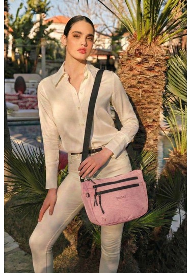 Louisiana Polo Bolsas Çapraz Askılı Kadın Çanta Pembe 1115 Pembe