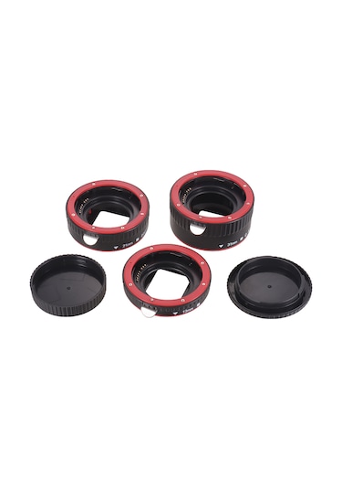 Youtek Andoer Otomatik Odaklama Makro Uzatma Halkası - Canon Ef/ef-s Uyumlu Kırmızı