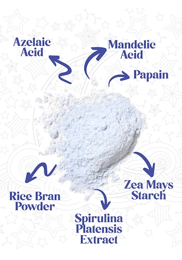 Cosmed Beauty Squad Blue Moon Dust Enzyme Peeling - Azelaik Asit ve Mandelik Asit İçeren Enzim Peeling Toz Temizleyici 55 g