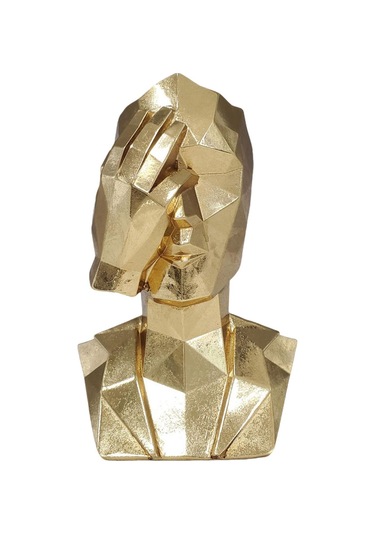 Suntek Reçine Düşünür Heykeli Ev Dekoru Soyut Figür Masa Görmemek