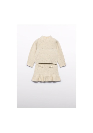 Mayoral Abel&lula Kız Çocuk Triko Etek Takım Bej