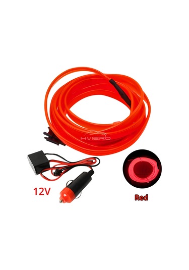 Sıcak Satış 1/2/3/5m Araba Iç Aydınlatma Led Kapı Şeritleri Dekorasyon Çelenk Teli Red-cigarett 3m 1 Piece Set