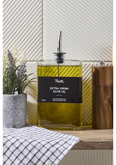 Molivet 500ml Silver Kapak Cam Yağdanlık-sosluk-sirkelik