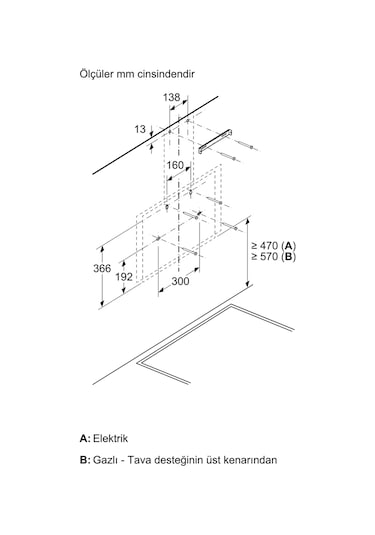 Siemens LC67KPJ20T 60 CM Duvar Tipi Davlumbaz
