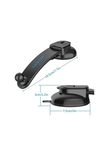 Wondernest Araba Dashboard Vantuzlu Çift Chuck Cep Telefonu Tutucu Standı Zpt1 Siyah