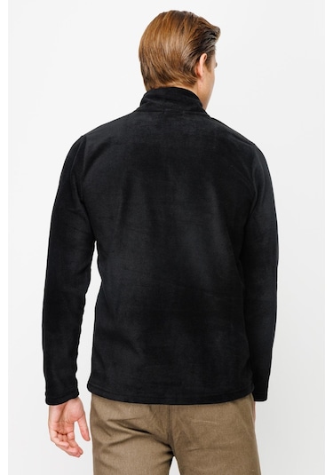 İgs Standart Yarım Fermuar Erkek Polar Siyah