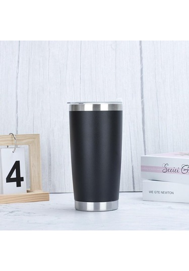 Siyah Termal Kupa Bira Bardağı Tumbler Paslanmaz Çelik Çift Duvar Vakum Yalıtımlı Kahve Çay Kupa Geniş Ağızlı Su Şişesi Drinkware Zh