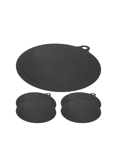 5 Paket Elektrikli İndüksiyonlu Ocak Koruyucu Mat Kaymaz Mat, Siyah Siyah