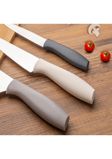 Porsima 3156-3'lü Bıçak Seti Meyve Et Doğrama Bıçağı Şef Bıçağı Çok Renkli