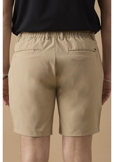 Braccas Erkek Bej Jogger Fit Şort Bej
