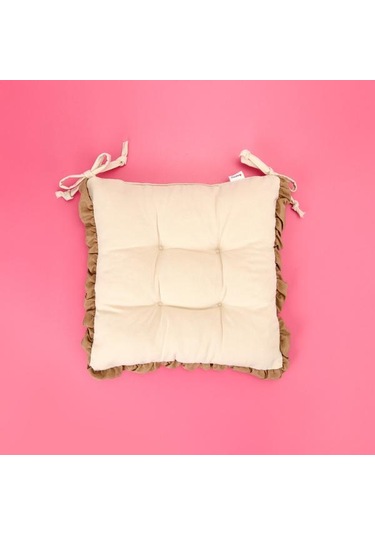 Evidea Soft Maia Sandalye Minderi - Bej - 40x40 Cm Bej