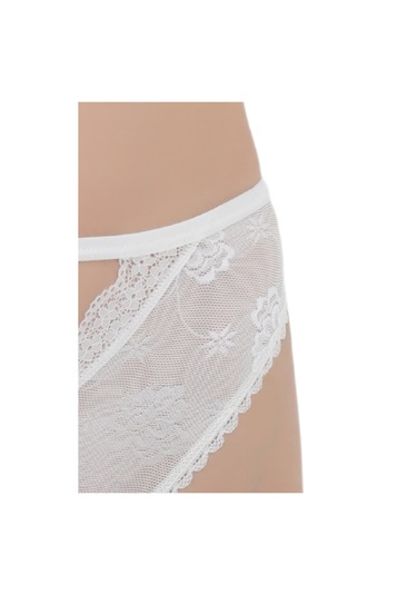 Basic Yumuşak Dokulu Penye Külot Kırmızı Renk Beyaz