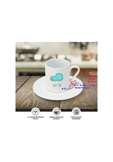 Kedili Türk Kahve Fincanı, Arkadaşa Hediyelik Fincan K Serisi 100 Model