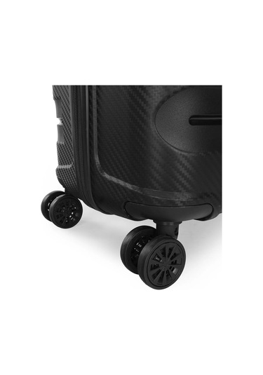 Wexta Wx-pp13 Carbon Siyah Kabin Boy Polipropılen Valiz Siyah