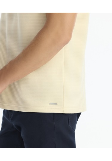 Yargıcı Regular Bisiklet Yaka Kısa Kol T-shirt 25kets9003x 017 Bej